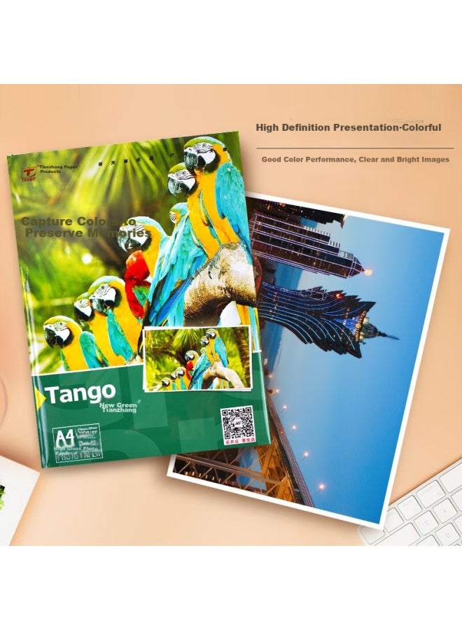 Tango New Green Tango A4 Photo Paper 200g, High Gloss Landscape Photo Paper, High Gloss Family Photo Paper, A4 Inkjet Id Photo Printing Paper, 20 Sheets/pack - Image 4