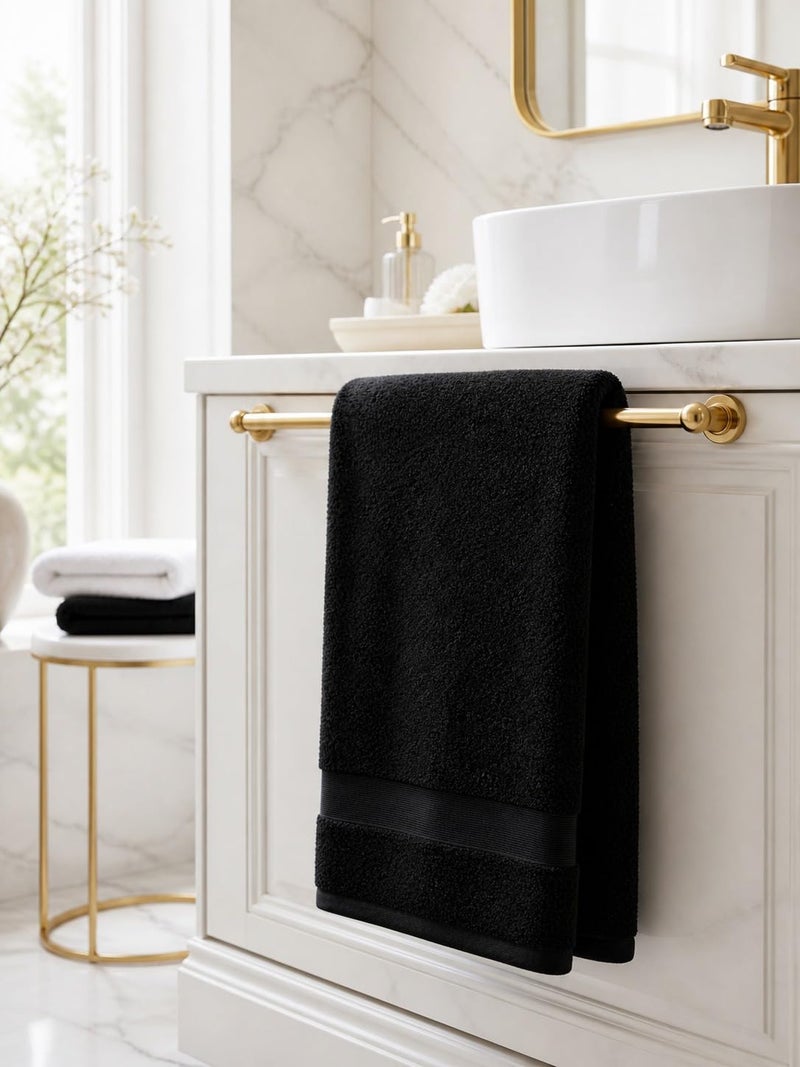 TM HOME Hand Towel, 100% Natural Cotton, Ultra Soft, Highly Absorbent, Quick Dry, 100x50 cm, for Face, Gym, and Travel - Image 1