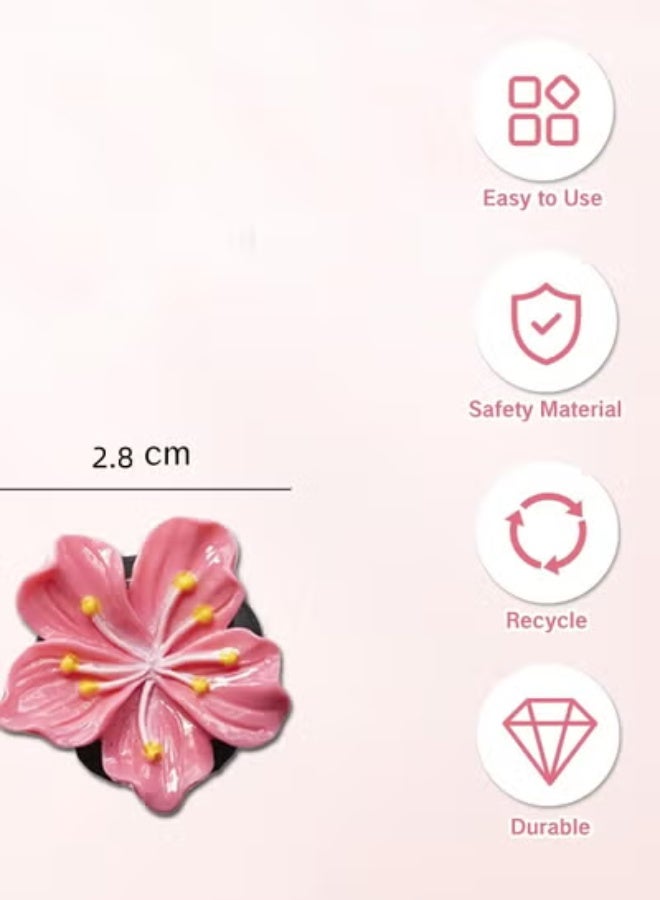 COYO 5 Pcs Cute Car Air Freshener Vent Clips Flower Air Vent Clips for Fresheners Car Accessories Aesthetic Interior Decor for Women Peach Blossom - Image 4