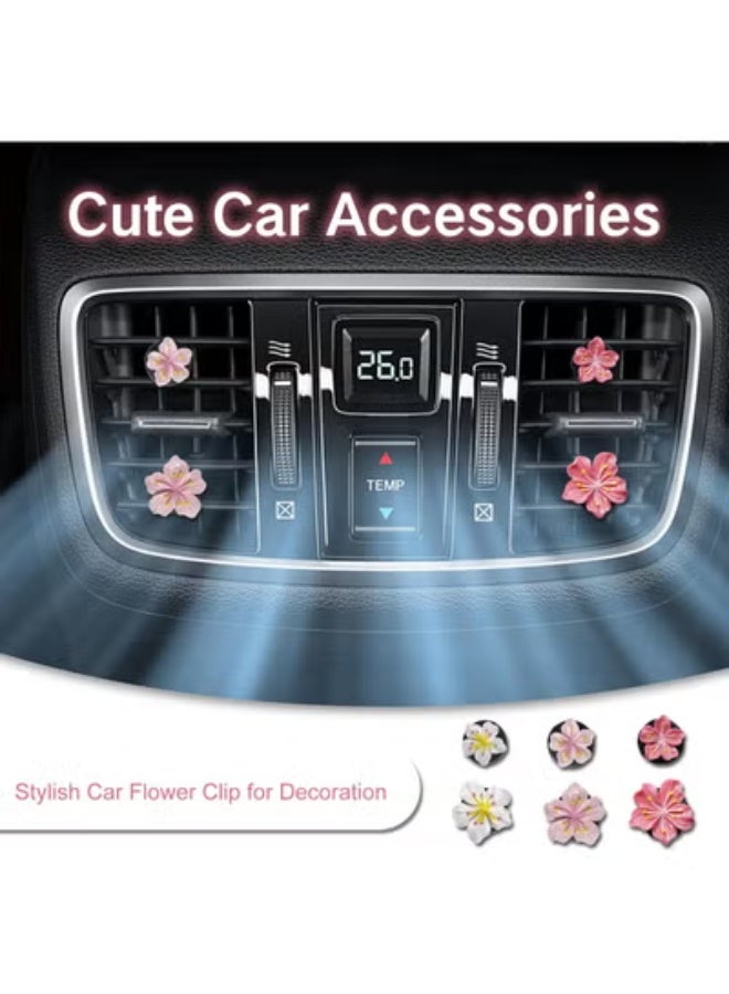 COYO 5 Pcs Cute Car Air Freshener Vent Clips Flower Air Vent Clips for Fresheners Car Accessories Aesthetic Interior Decor for Women Peach Blossom - Image 2