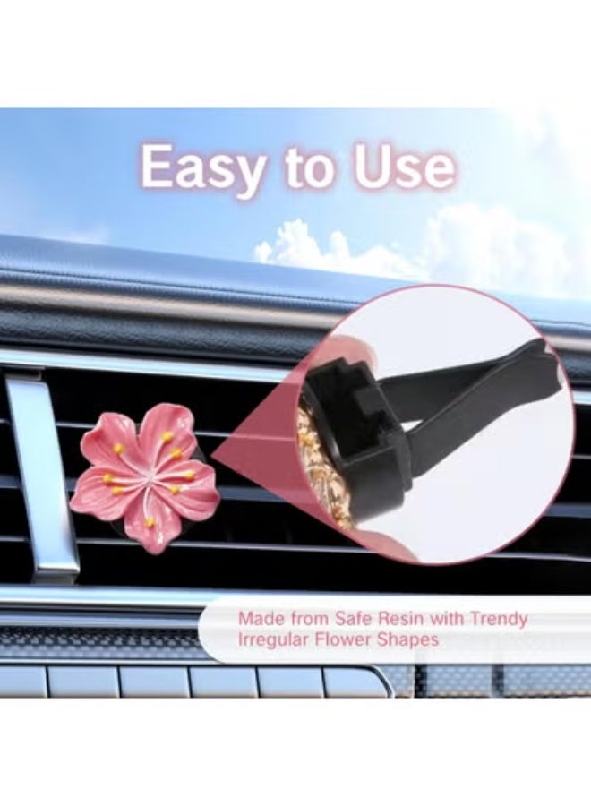 COYO 5 Pcs Cute Car Air Freshener Vent Clips Flower Air Vent Clips for Fresheners Car Accessories Aesthetic Interior Decor for Women Peach Blossom - Image 3