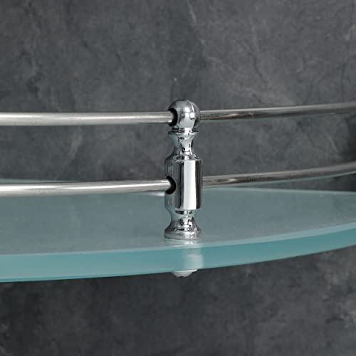 FORTUNE Glass Corner Shelf/Bathroom Shelf/Multipurpose Shelf/Living Room Corner Shelf/Wall Mount Bathroom Shelves (Frosted) (9 x 9 Inch) - (Pack of 1) - Image 4