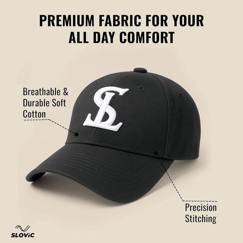SLOVIC Cap for Men Stylish | Unisex Cap with Adjutsable Straps | Summer Caps for Men & All Sports - Cricket, Football | Comfortable fit Baseball Caps for Mens & Boys | Free Size - Image 5