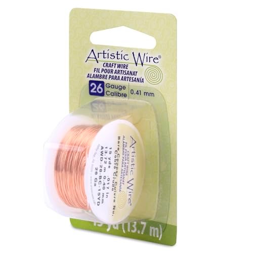Artistic Wire, 26 Gauge Uncoated Bare Copper Craft Wire, 15 yd - Image 1