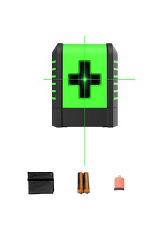 Small Portable 2 Lines Laser Level Leveling Laser 3° Self Levelling Diagonal Line Multi-function Laser Level for Household Flooring Tile Layout Door Window Install