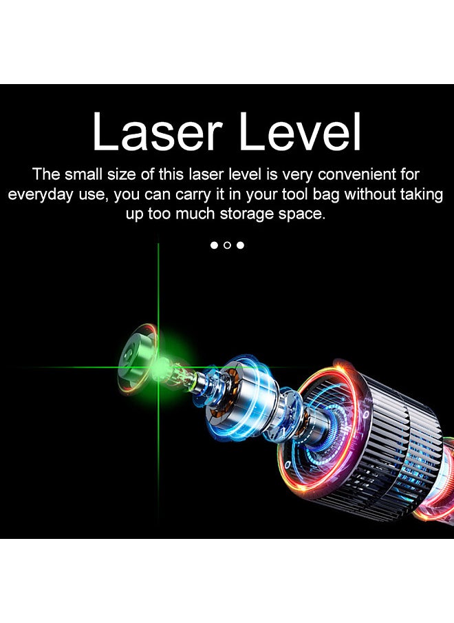 Generic - Small Portable 2 Lines Laser Level Leveling Laser 3° Self Levelling Diagonal Line Multi-function Laser Level for Household Flooring Tile Layout Door Window Install - Image 1