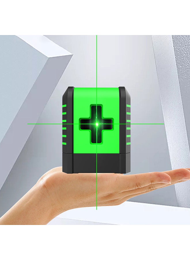 Generic - Small Portable 2 Lines Laser Level Leveling Laser 3° Self Levelling Diagonal Line Multi-function Laser Level for Household Flooring Tile Layout Door Window Install - Image 1
