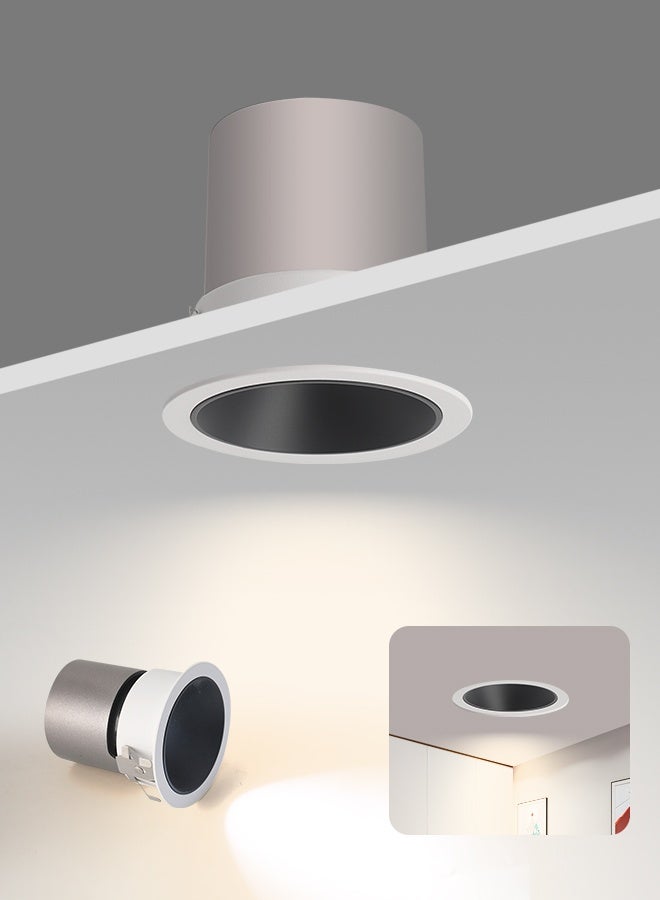 YATAI LIGHTING ضوء سقف LED، مصباح سقف دائري 12 واط، 4500 كلفن أبيض محايد، تحكم بالزر، هيكل أكريليك وألمنيوم، تركيبة سقفية عصرية لغرفة النوم، غرفة الطعام، الممر، 3.34 بوصة، أبيض - Image 1