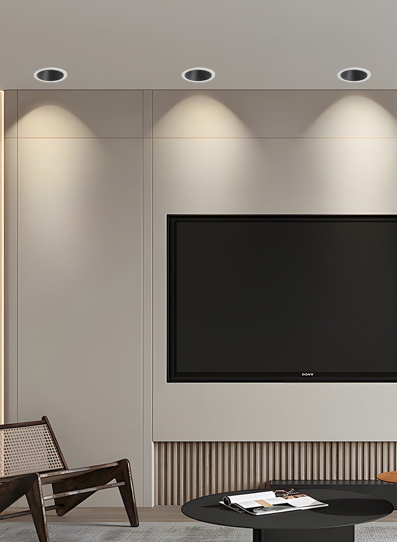 YATAI LIGHTING ضوء سقف LED، مصباح سقف دائري 12 واط، 4500 كلفن أبيض محايد، تحكم بالزر، هيكل أكريليك وألمنيوم، تركيبة سقفية عصرية لغرفة النوم، غرفة الطعام، الممر، 3.34 بوصة، أبيض - Image 5
