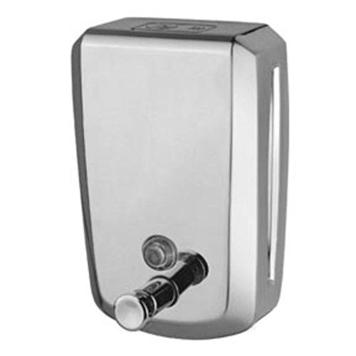 Euronics ES04 Manual Soap Dispenser | 1000ml Wall-Mounted Liquid Soap Dispenser | 304 Stainless Steel Body | Brass Pump Valve & SS Spring | Durable Manual Press for Commercial Washrooms - Image 1