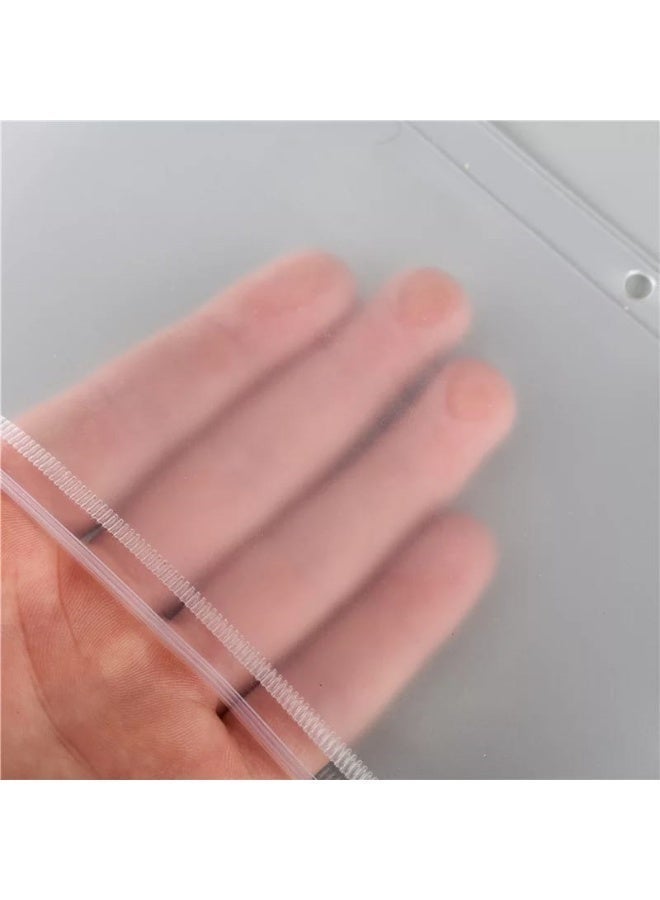 A set of 7 plastic binder pockets, with zipper closure - Image 3