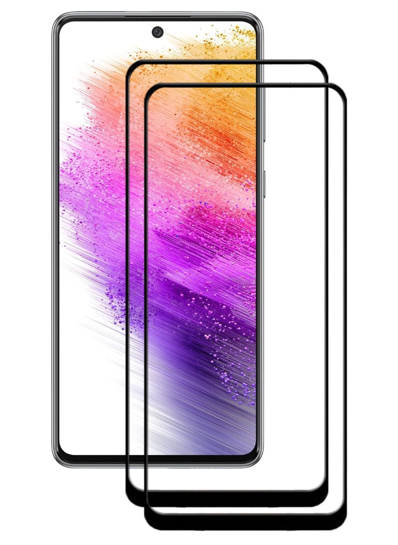 ACLIX 2 Pieces Antistatic ESD Dustproof Premium Quality High Definition Tempered Glass Screen Protector Designed For Samsung Galaxy A73 5G - Image 1