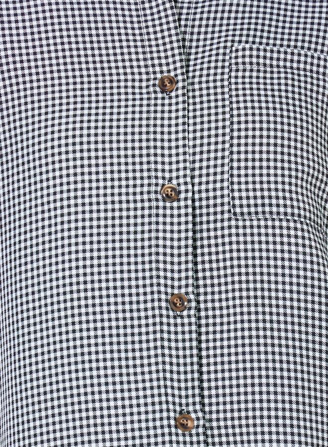 Styli Black Checked Long Sleeves Pocket Detail Oversized Shirt - Image 3