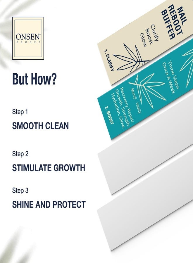 Onsen Secret Nail Buffer Block Replacement Pads - 3 Way Buffing Block Smooth Shine Natural Nail Buffing Pads w/ 3 Sides Coarse, Soft, Silky, Nail Buffer Replacement Pads Only - 12 Combo Pads - 3 Pack - Image 3