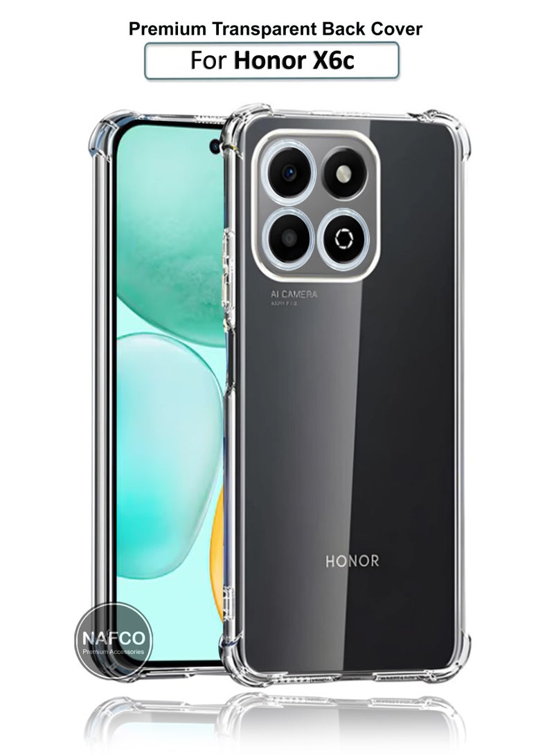 NAFCO Honor X6c - Ultra Clear Transparent Silicone Drop-Proof Clear Flexible Protective Phone Cover - Transparent - Image 1