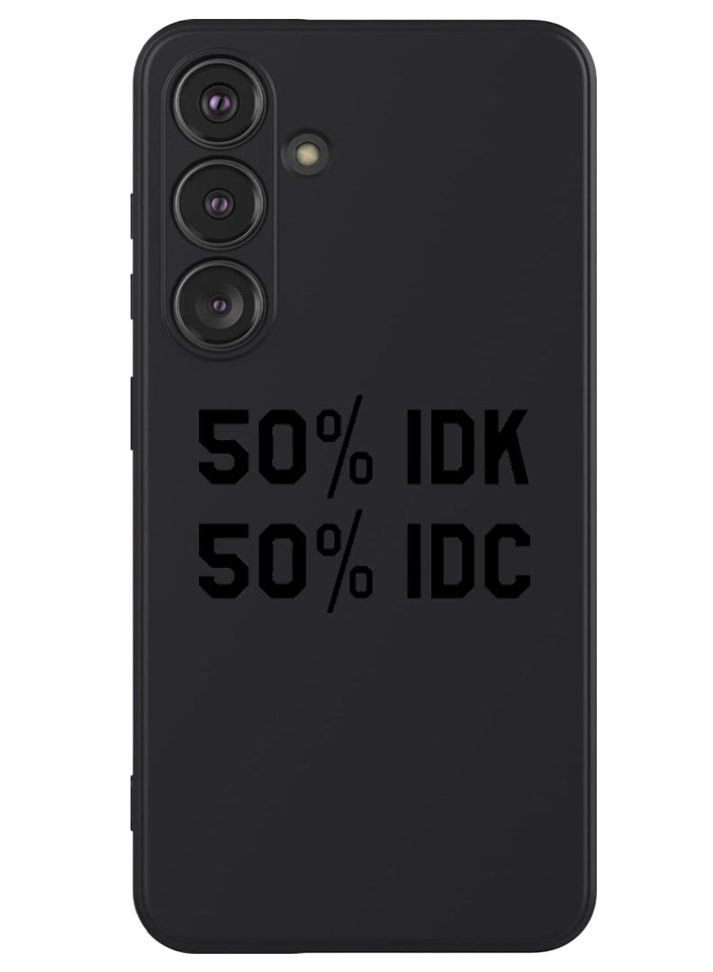 Theodor Protective Slim Fit Case Liquid Silicone Cover with Full Body Protection Anti-Scratch Shockproof Case For Samsung Galaxy S24 Plus (Black) - IDK IDC - Image 1