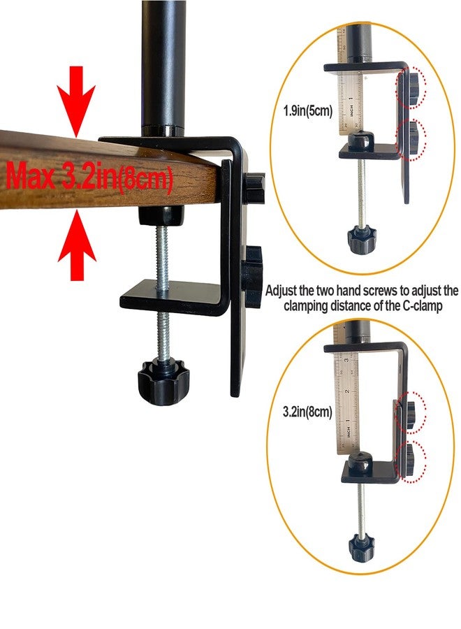 UISKOOPW Rotary Tool Hanger Flex Shaft Accessories Holder Stand Compatible with Foredom Dremel Grobet Tools,Height Adjustable Rotary Motor Mount with Table Clamp(28inchs) - Image 4