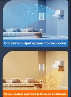 SänHahn Air Conditioner Deflector, 19.7-35.4inch Retractable Air Conditioner Air Deflector, Adjustable Wall-mounted AC Vent Deflector, Anti-Wind Baffles, Anti Direct Blowing Windshield Wind Guide for Home/Room/Office/Elderly, Babies, Pregnant Women - （2 in 1）  - Image 3