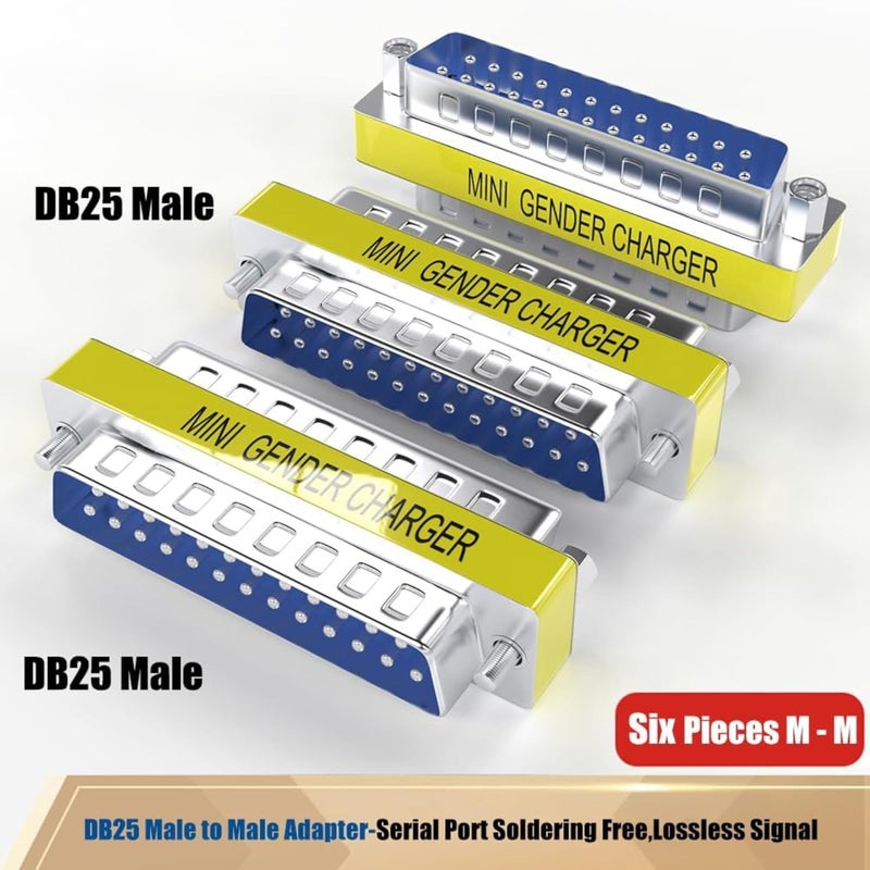 MX موصل كابل VGA DB25 25-دبوس محول جنس D-SUB 25-دبوس ، موصل محول كابل VGA تسلسلي ذكر إلى ذكر - Image 5