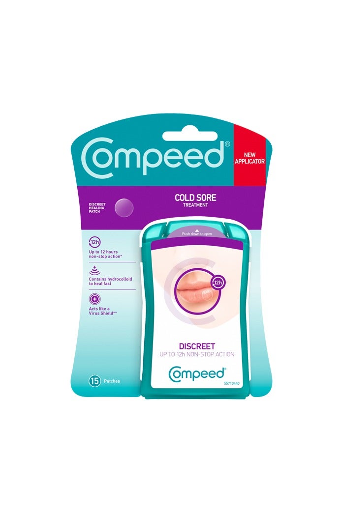 Compeed لصقة شفاء غير ملحوظة لقرح البرد - 15 لصقة