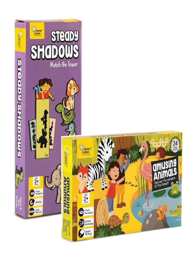 Clever Cubes EDUPACK: Mini Early Learning Pack of 2 Games for Kids - Birthday Return Gift Activity Game - Image 1