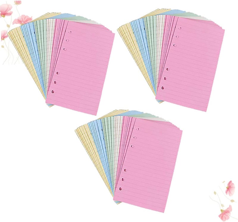 NUOBESTY Colorful Loose-leaf Papers for Notebook A5 Size Refill Core 3 Pack for School Office - Image 2