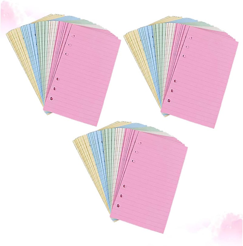 NUOBESTY Colorful Loose-leaf Papers for Notebook A5 Size Refill Core 3 Pack for School Office - Image 4