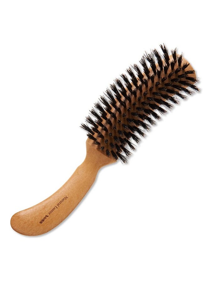 Terra Distribution - Boar Bristle Hair Brush [ Made In Japan ] 100% Natural Bristle Hair Brush For Styling Separating Shaping And Blowdrying For Women And Men (Curved Handle) - Image 1