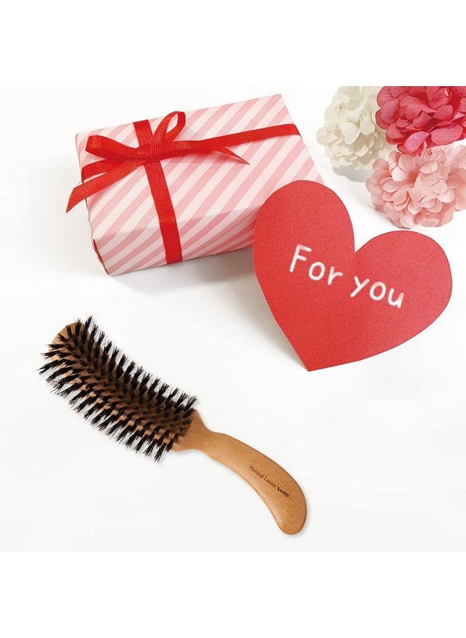 Terra Distribution - Boar Bristle Hair Brush [ Made In Japan ] 100% Natural Bristle Hair Brush For Styling Separating Shaping And Blowdrying For Women And Men (Curved Handle) - Image 1