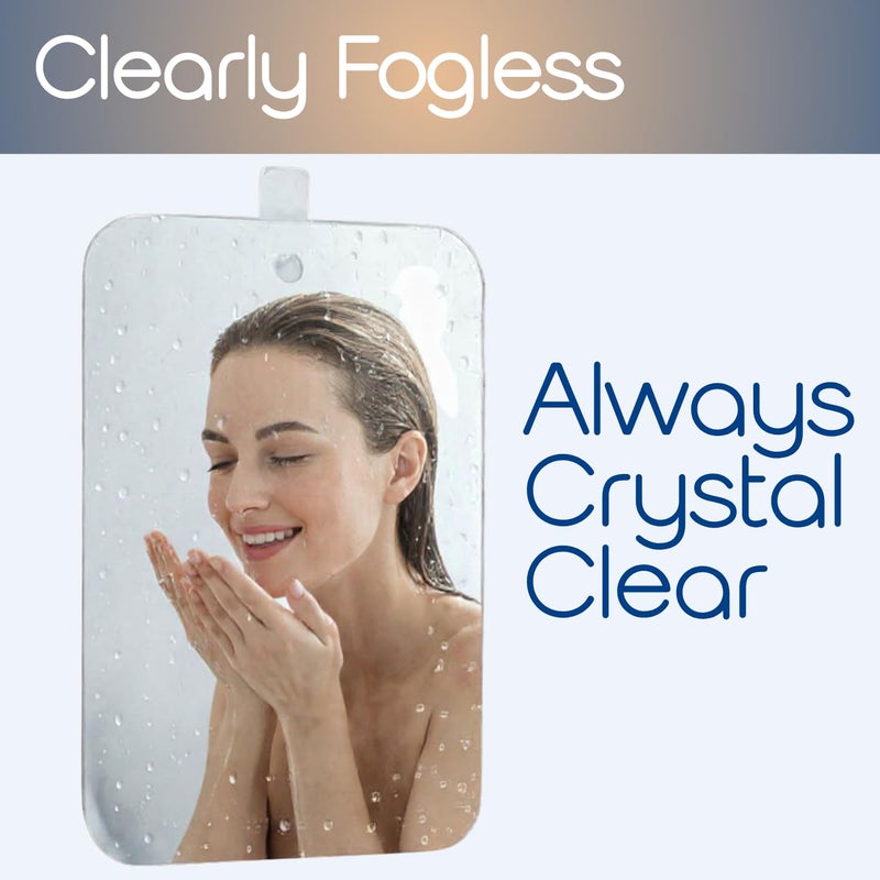 SereniBath Shower Mirror - Fogless for Shaving & Washing Your Face - Anti-Fog - for Men & Women - Exfoliate, Scrub and Groom Your Face - Image 3