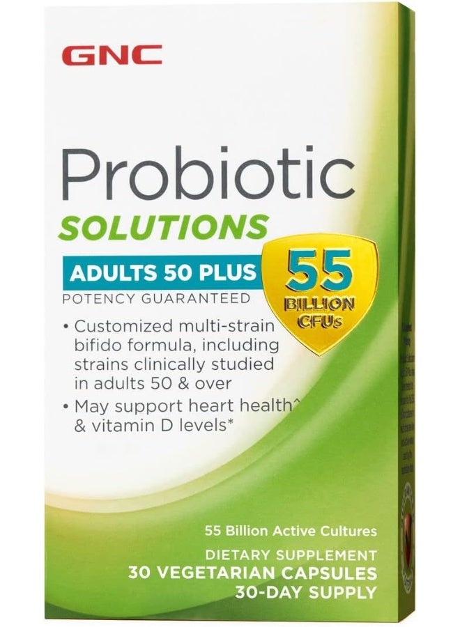 GNC Probiotic Solutions Adults Customized Vegetarian Formula 30 Capsules - Image 1