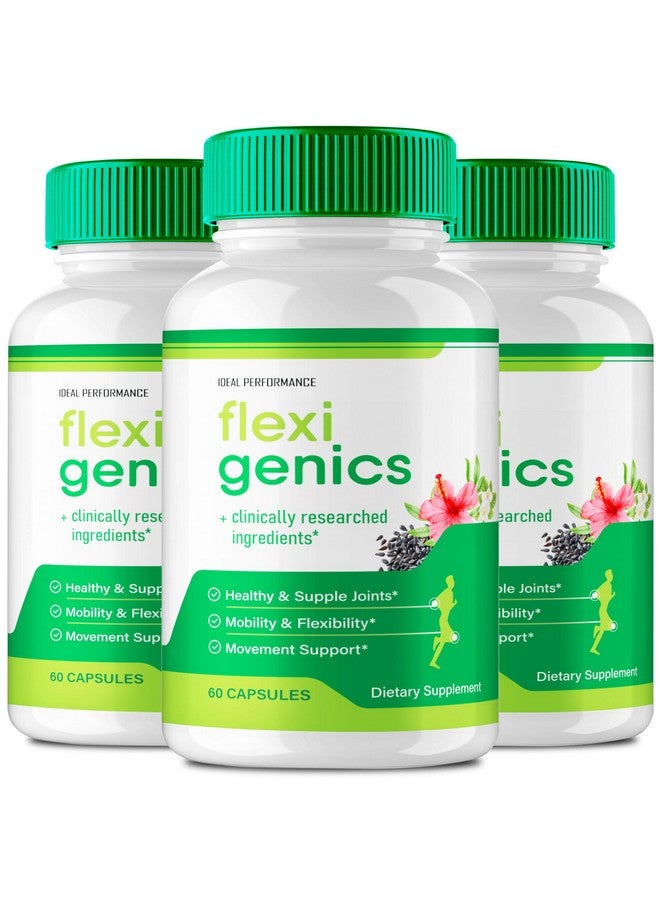 IDEAL PERFORMANCE Flexigenics Capsules, Flexigenics Supplement Pills, Flexigenics - Maximum Strength, Flexi Genics Advanced Formula Pills, Flexi Genics All Natural Formula, Flexigenics Pills Reviews (3 Pack)  - Image 1