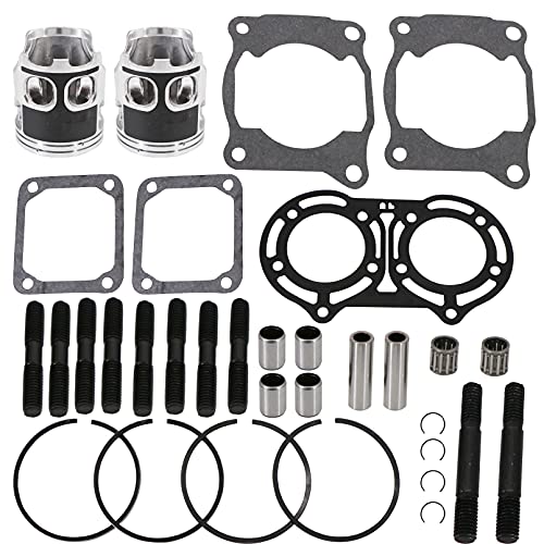 KIPA Piston Gasket Top End Gasket Kit For Yamaha Banshee 350 YFZ350 Standard Bore 64mm 19872006 With Piston pin ring bearing