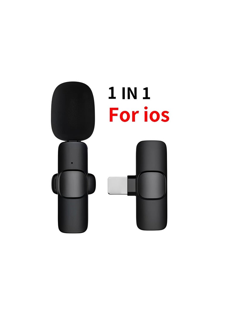 REOCLE Professional Wireless Lavalier Lapel Microphone for iPhone & iPad Cordless Omnidirectional Condenser Recording Mic for Interview & Video & Podcast & Vlog & YouTube  - Image 2