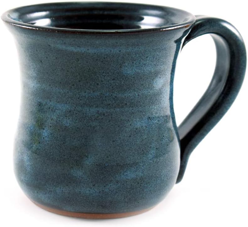 Modern Artisans Lily Flower Mug  American Made Stoneware Pottery 14oz - Image 2
