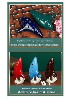 12 Hole Alto C Tone Professional Ceramic Ocarina Set (Coffee Glaze)| Display stand + protective bag + beginner's guide + lanyard | Adult beginner musical instrument gift box  - Image 4