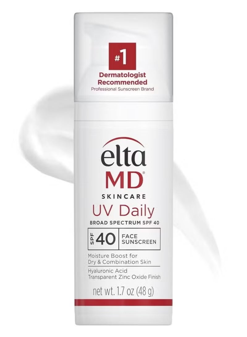 EltaMD UV Daily SPF 40 Face Sunscreen Moisturizer with Zinc Oxide, Daily Face Moisturizer with SPF, Sunscreen, 1.7 oz Pump - Image 1
