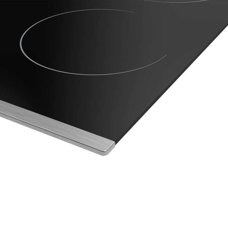 Kitchen ceramic electric cooker with 4 burners, 60x52cm size, black finish, anti-stain easy-clean surface and 9 power levels for precise cooking control - Image 5