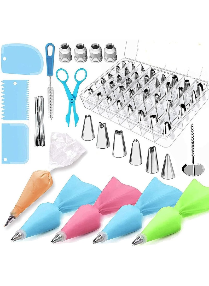 سوفام طقم تزيين مجموعات الخبز مستلزمات الخبز مع أطراف الثلج، معجنات، ثلج أملس، أنابيب الفتحات قارنة الخبز DIY المعجنات - Image 1