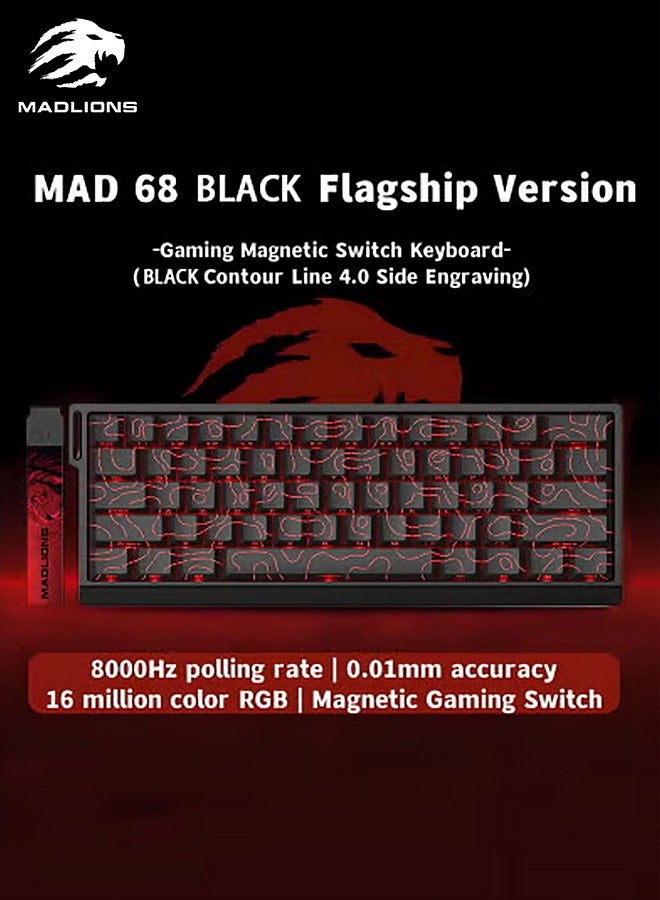 MADLIONS MAD 68 Pro 60% Wired Magnetic Switch Mechanical Gaming Keyboard with Adjustable Actuation Contour Side Engraving 8000HZ 0.01mm Magnetic Switches FPS Gaming Mechanical Keyboard Hot Swap Magnetic Switches Quick Trigger - Image 2
