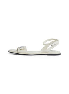 CALVIN KLEIN LEATHER SANDALS WITH LOGO HARDWARE  - Image 2