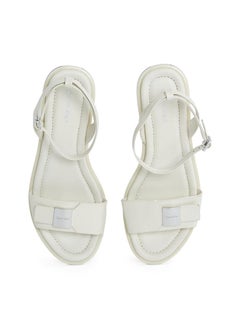 CALVIN KLEIN LEATHER SANDALS WITH LOGO HARDWARE  - Image 5