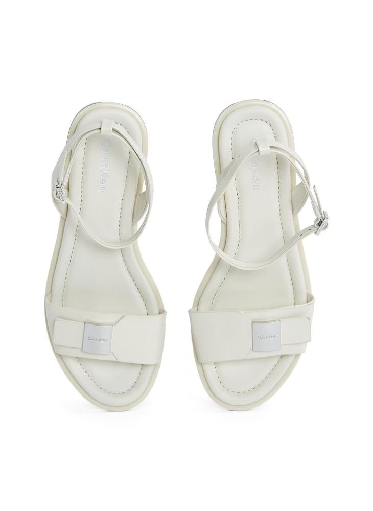 CALVIN KLEIN LEATHER SANDALS WITH LOGO HARDWARE  - Image 5