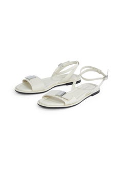 CALVIN KLEIN LEATHER SANDALS WITH LOGO HARDWARE  - Image 4