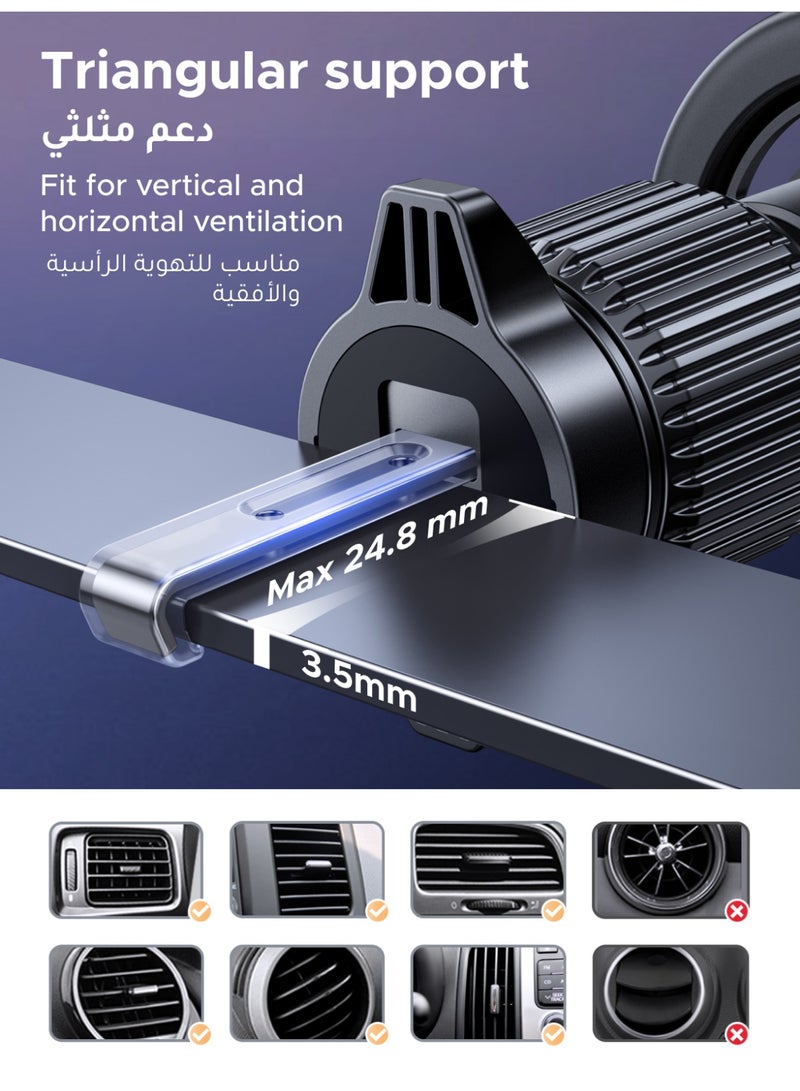 Magsafe Car Phone Holder Strong Magnetic Mount with Hook & Adhesive Base [360° Adjustable], [Removable Base], Compatible with iPhone 17/16/15 and Sams image 7