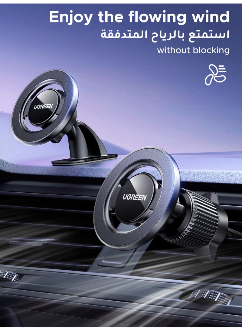 Magsafe Car Phone Holder Strong Magnetic Mount with Hook & Adhesive Base [360° Adjustable], [Removable Base], Compatible with iPhone 17/16/15 and Sams image 9