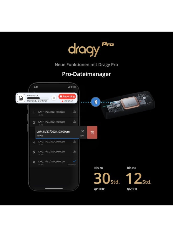 Dragy 25Hz professional GPS performance meter with built-in memory and 6-axis IMU motion sensor, support Dragy for easy installation - Image 4