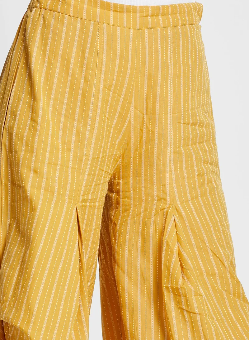 W Drawstring Detail Pants