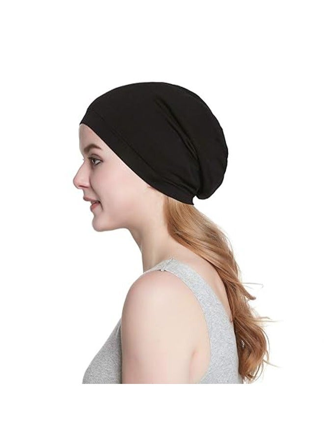 Women's Satin Silk Lining Adjustable Sleep Cap Soft and Breathable Chemotherapy Cap Solid Color Foreskin Sleeping Cap Perfect Gift for Men and Women With Frizzy Hair Long Curly Hair Or Short Hair - Image 5
