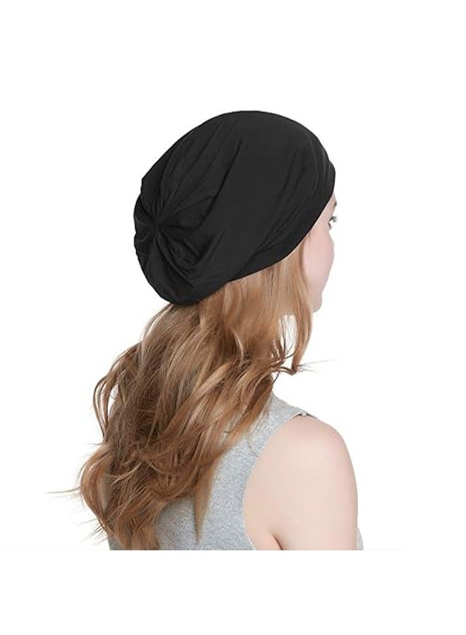Women's Satin Silk Lining Adjustable Sleep Cap Soft and Breathable Chemotherapy Cap Solid Color Foreskin Sleeping Cap Perfect Gift for Men and Women With Frizzy Hair Long Curly Hair Or Short Hair - Image 4